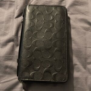 Coach Black Embossed Wallet